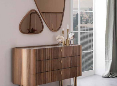 Brown dresser with mirror bedroom modern luxury furniture design